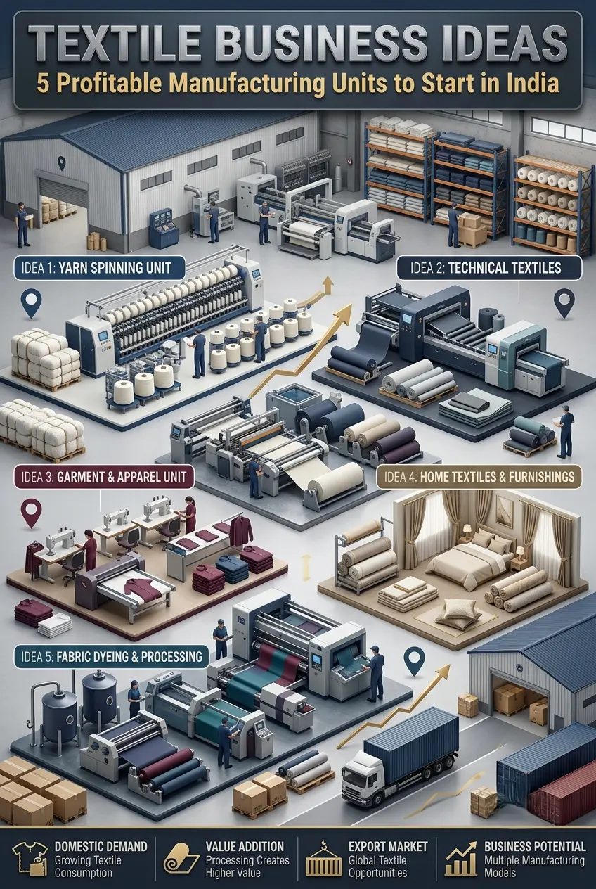 Textile business ideas for profitable manufacturing units in India