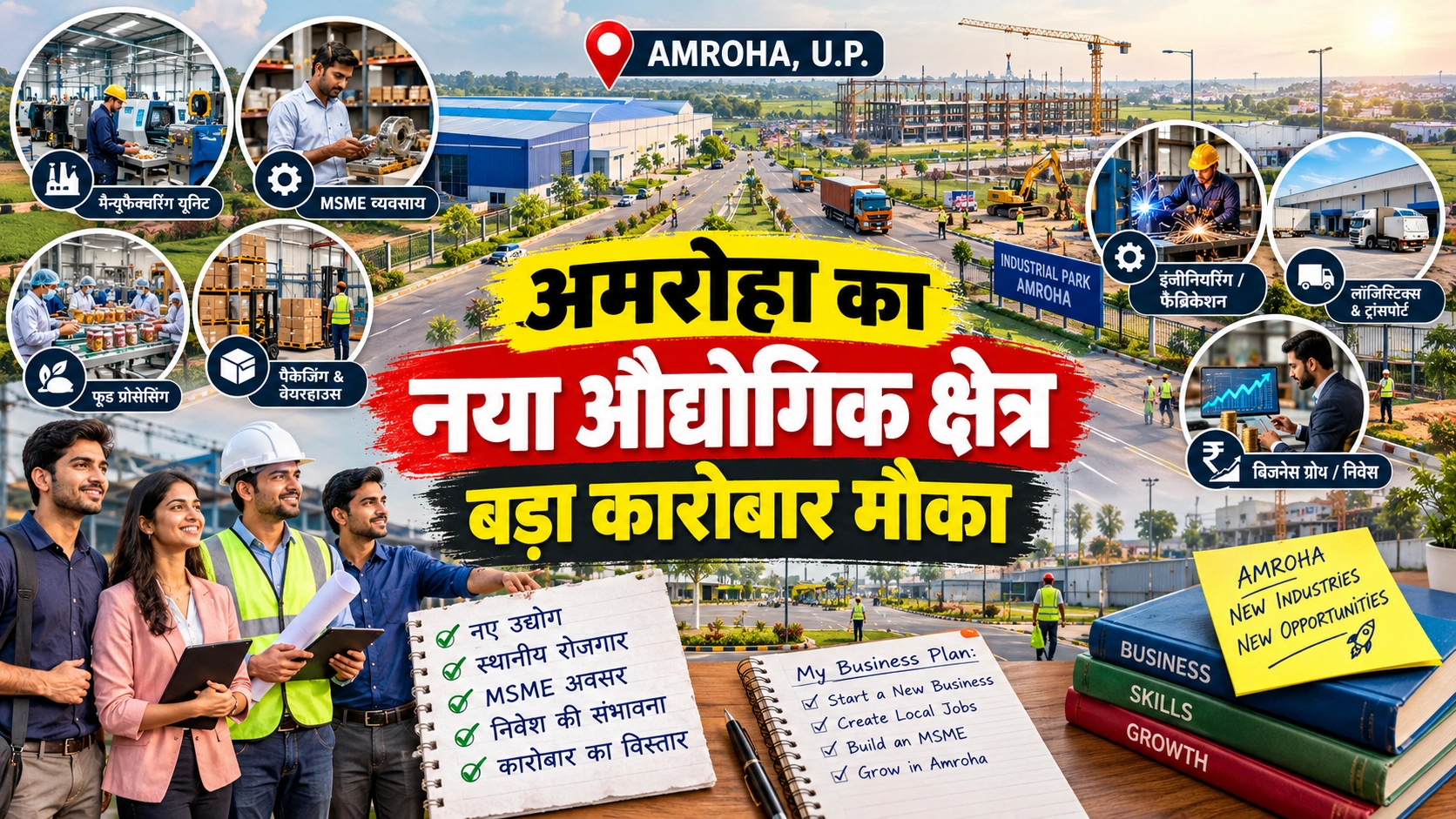 अमरोहा नया औद्योगिक क्षेत्र गजरौला में कारोबार और रोजगार के बड़े अवसर