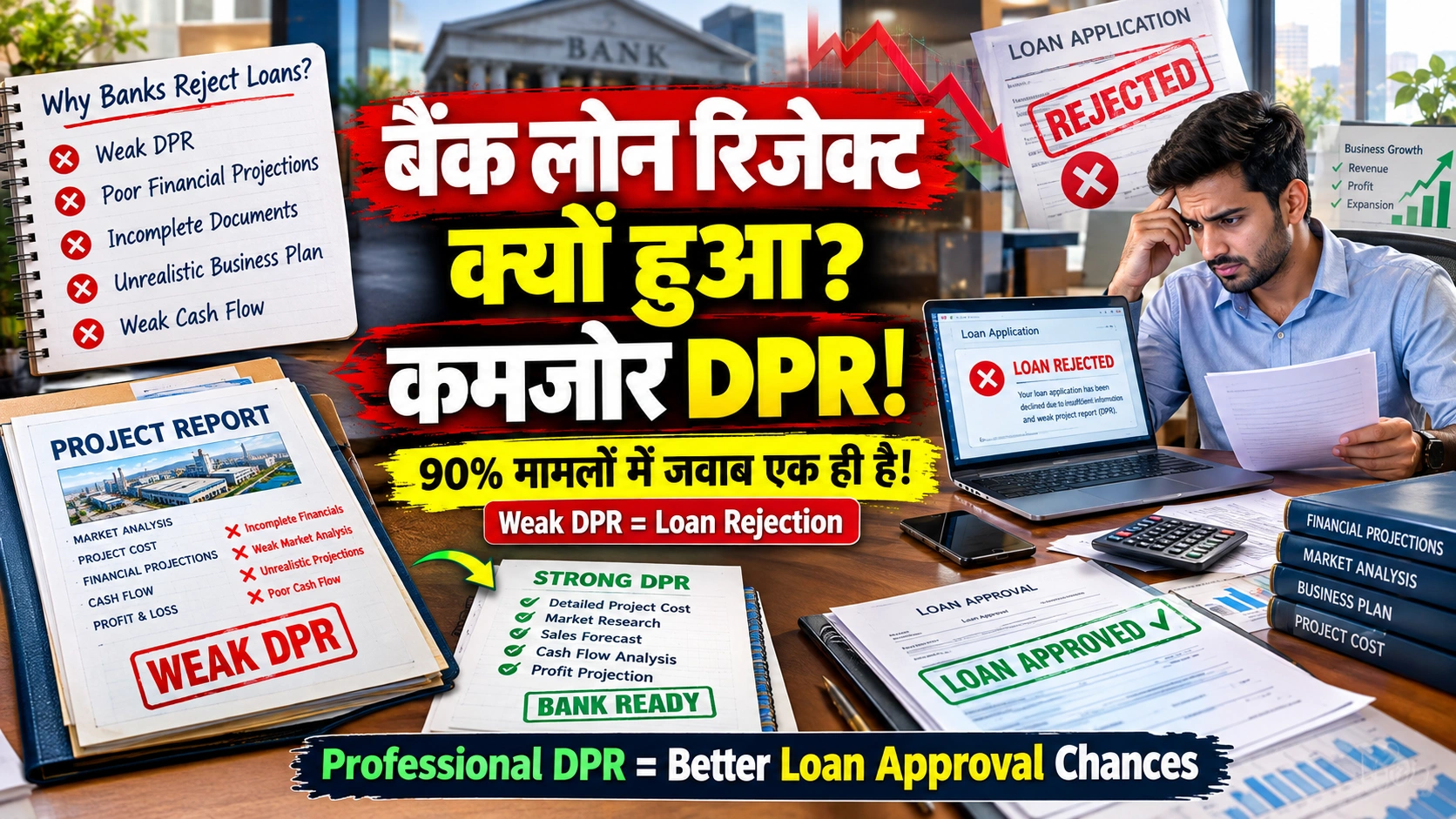 DPR for Bank Loan: कमजोर प्रोजेक्ट रिपोर्ट से लोन रिजेक्ट क्यों होता है?