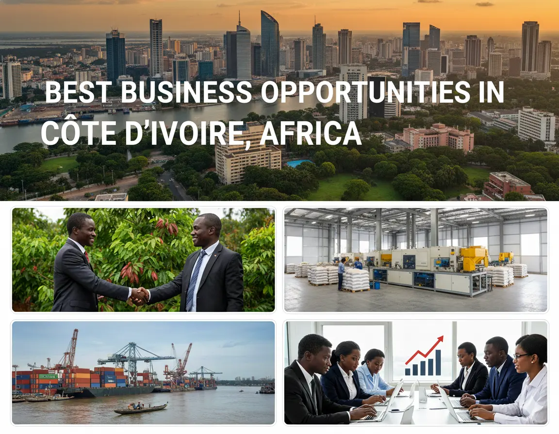  Best Business Opportunities in Côte d'Ivoire, Africa- Identification and Selection of right Project, Thrust areas for Investment, Industry Startup and Entrepreneurship