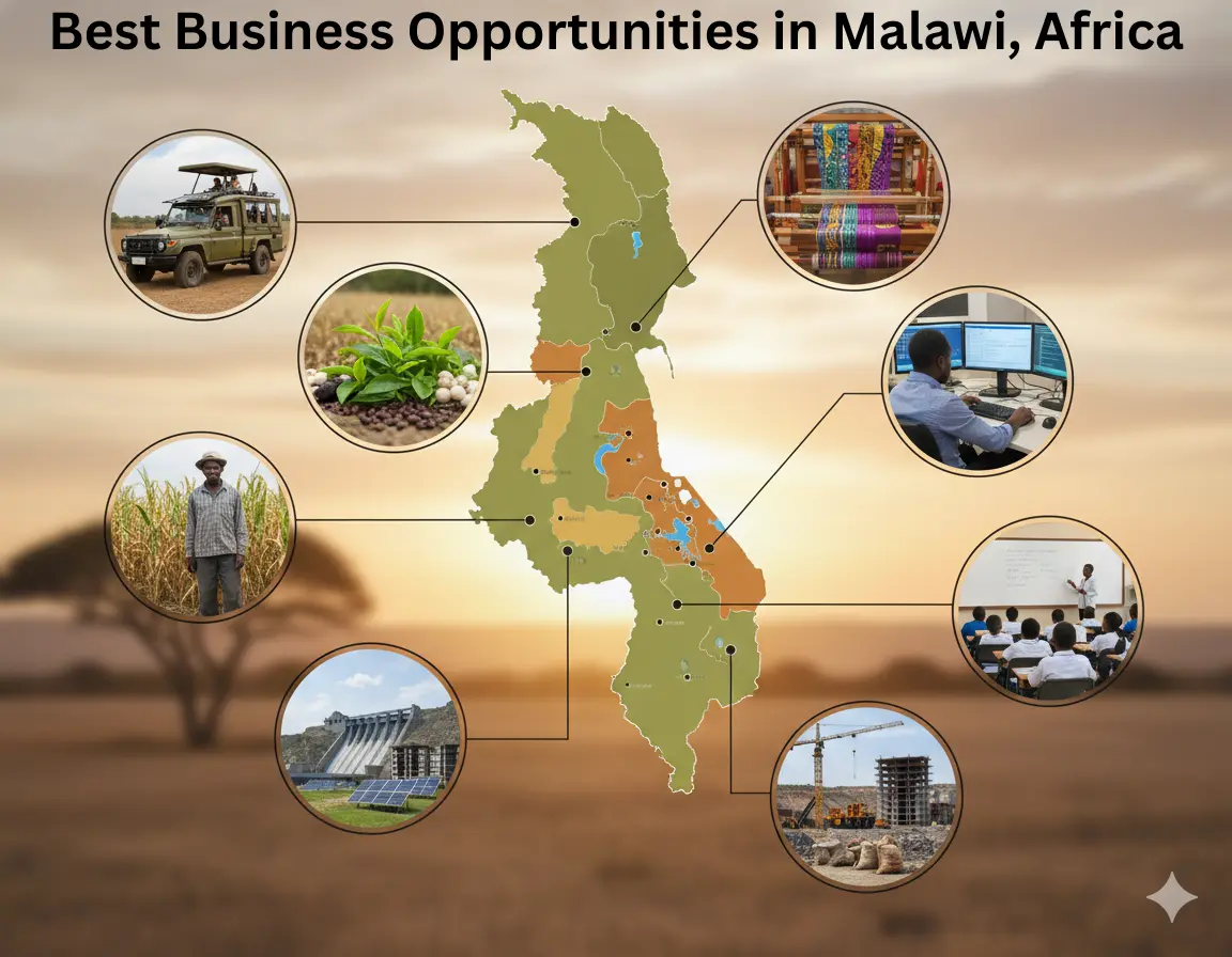  Best Business Opportunities in Malawi, Africa - Identification and Selection of right Project, Thrust areas for Investment, Industry Startup and Entrepreneurship Projects