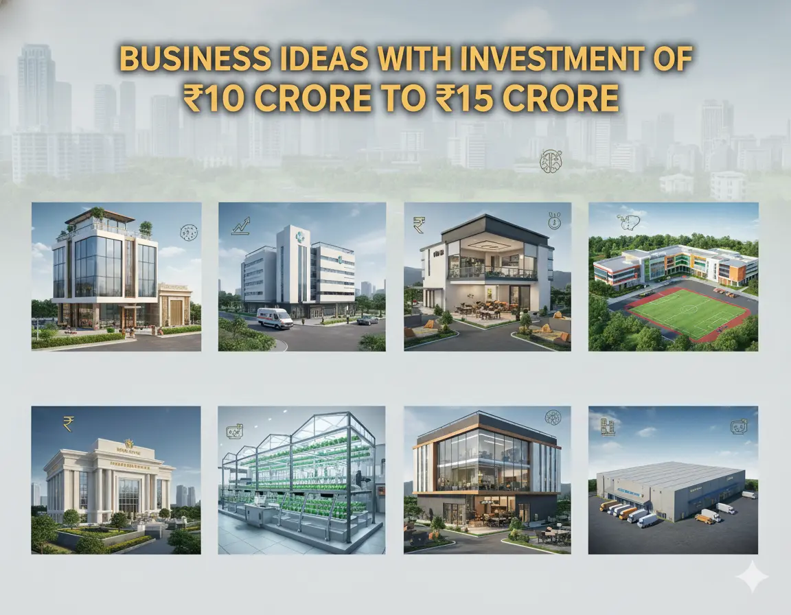 Business Ideas with Investment of 10 Crore to 15 Crores (Plant and Machinery): Selected Project Profiles for Entrepreneurs, Startups between 100 million to 150 million